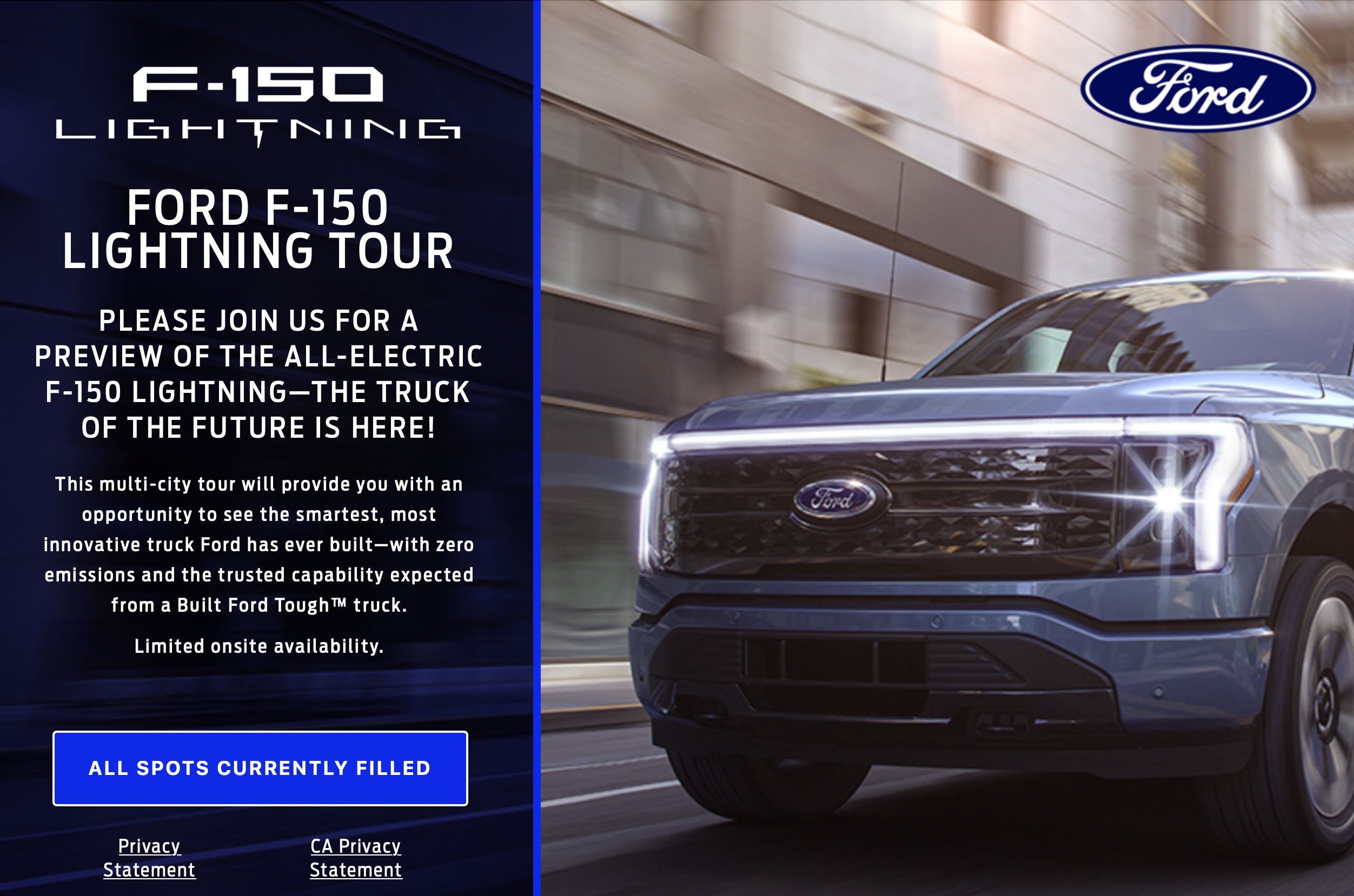 Ford Lightning Roadshow invite for reservation holders Page 5 Ford