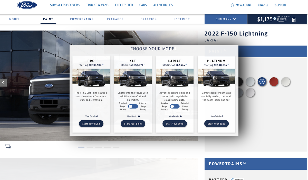 F150 Lightning Build & Price Configurator Now Live! Post Your Build